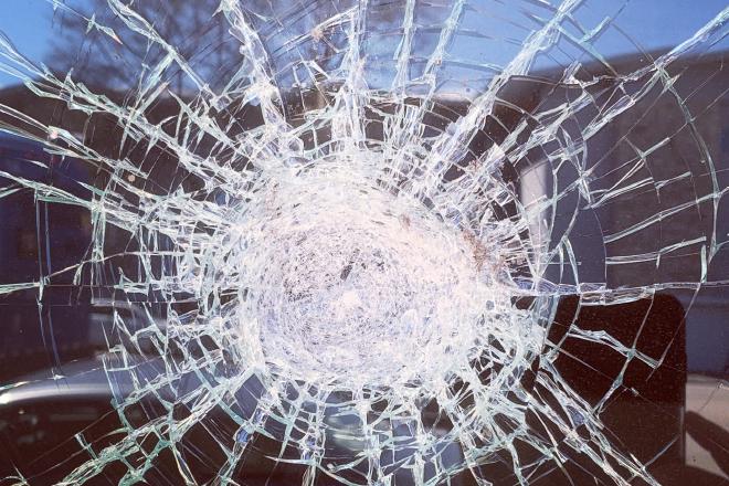 A smashed window