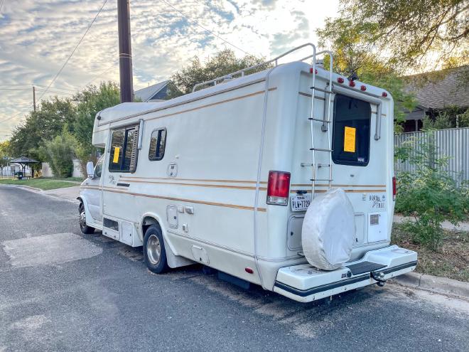 An abandoned Winnebago