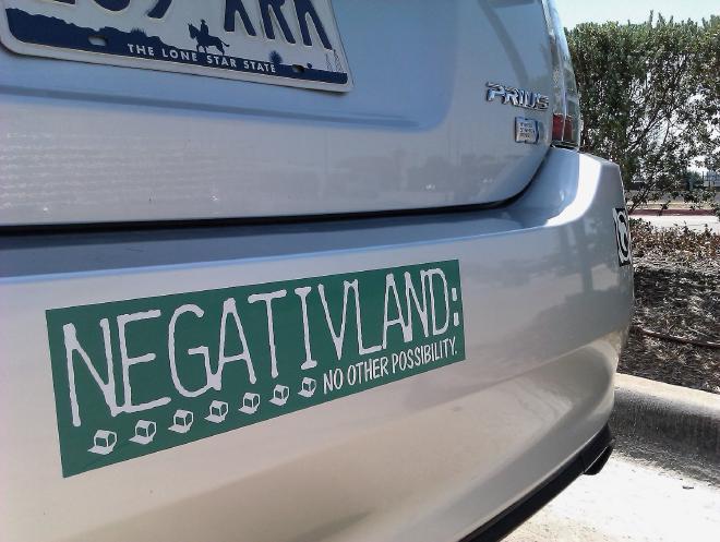 Prius with Negativland bumper sticker