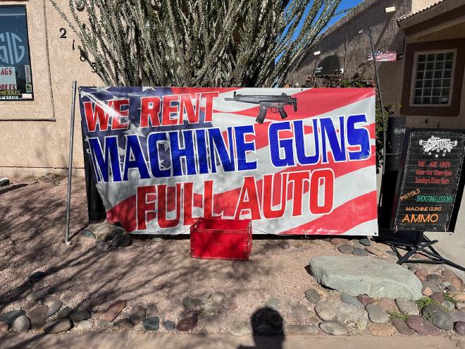 Machine gun rental