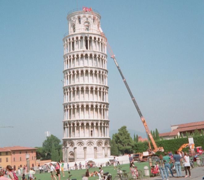 The leaning tower of Pisa